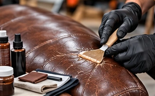 Illustration of leather repairs