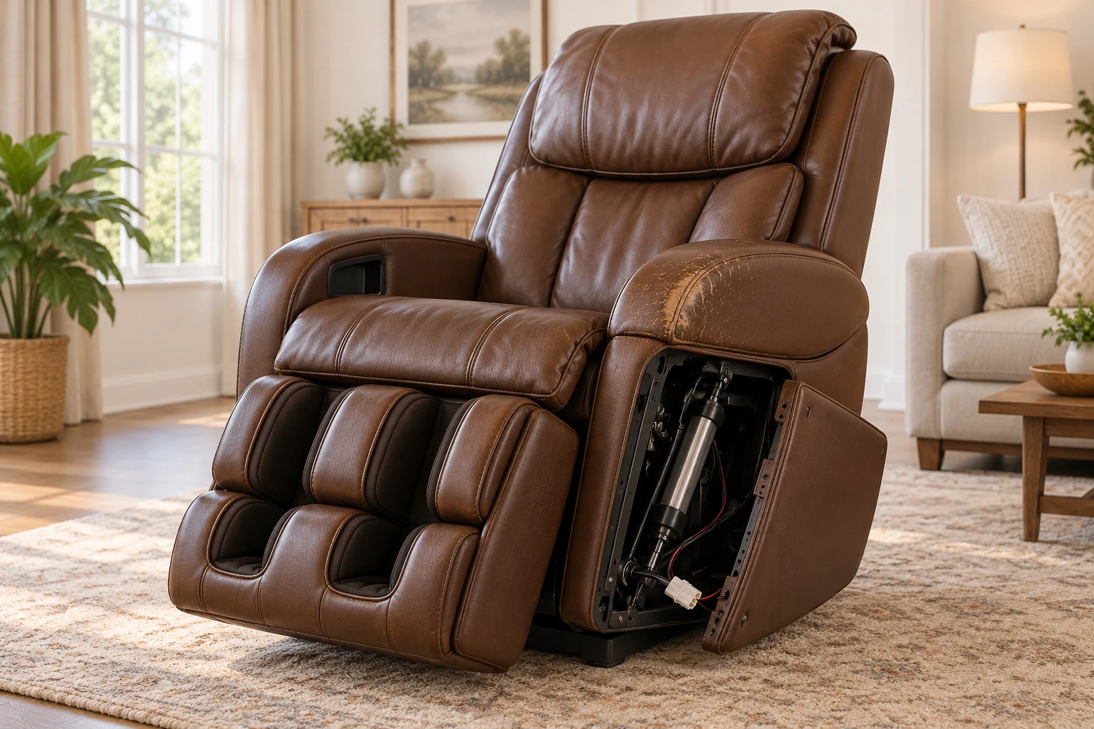 Massage chair repair — before repair