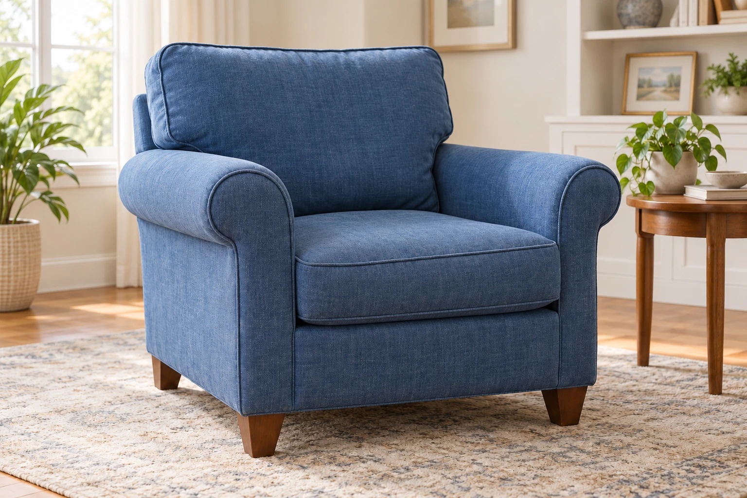 Upholstery repair — after repair